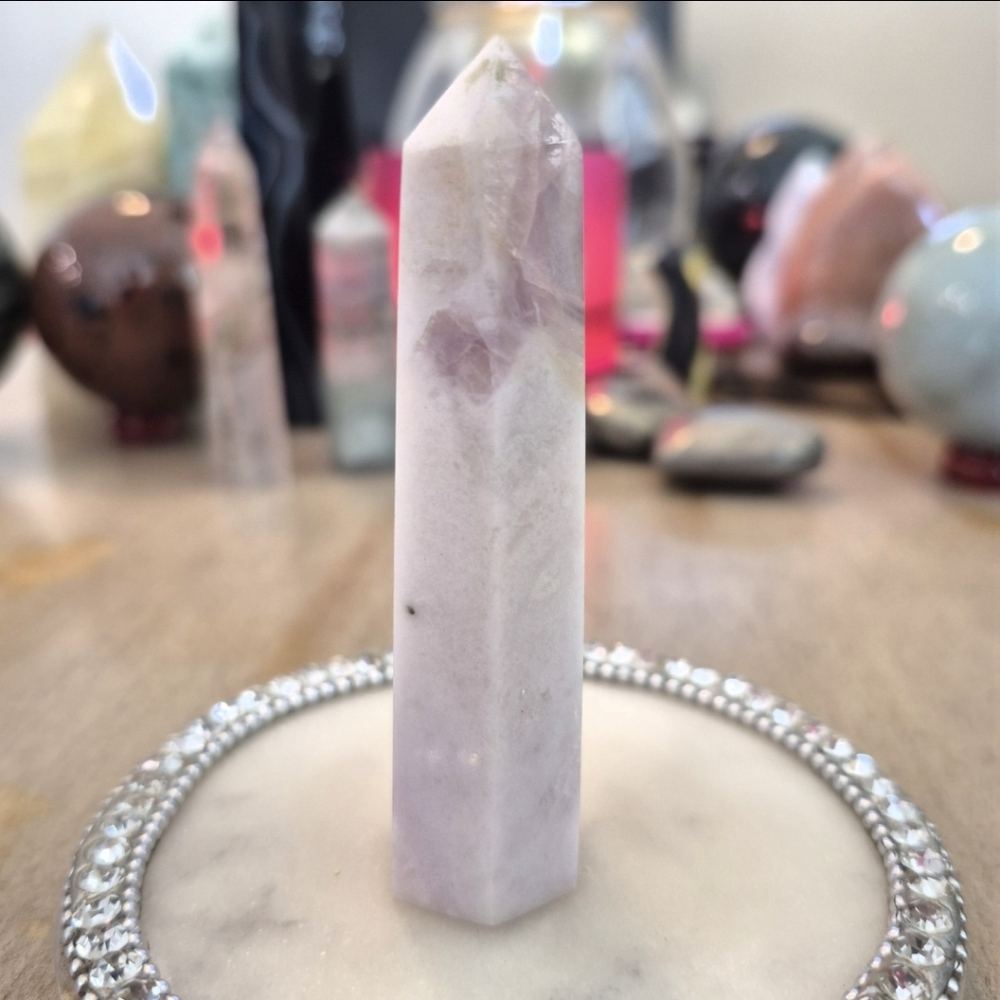 Natural Fluorite Crystal Point Obelisk Tower #Z - Picture 4 of 6